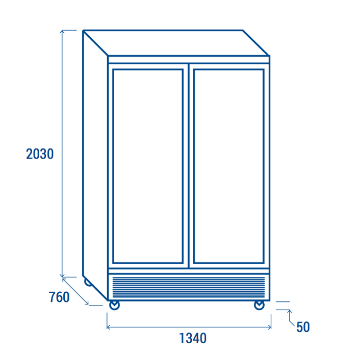 Нискотемпературна хладилна витрина, 1084 л - kuhnensko.com Нискотемпературна хладилна витрина, 1084 л