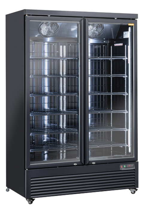 Нискотемпературна хладилна витрина, 1084 л, черна - kuhnensko.com Нискотемпературна хладилна витрина, 1084 л, черна