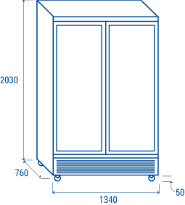Нискотемпературна хладилна витрина, 1084 л, черна - kuhnensko.com Нискотемпературна хладилна витрина, 1084 л, черна