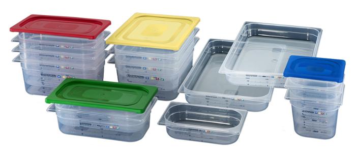 Съд по HACCP с градуирана скала, GN 1/3-различни дълбочини