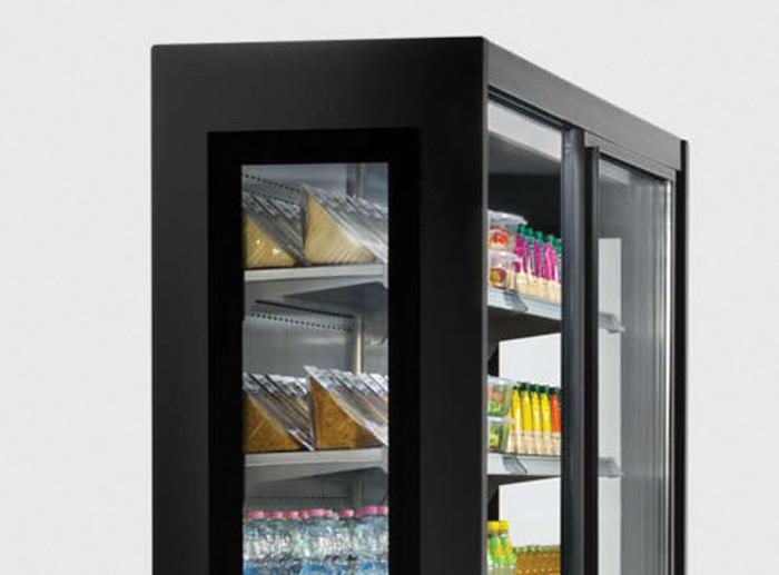 Хладилна витрина, крайстенна с плъзгащи врати, различни ширини - kuhnensko.com Хладилна витрина, крайстенна с плъзгащи врати, различни ширини