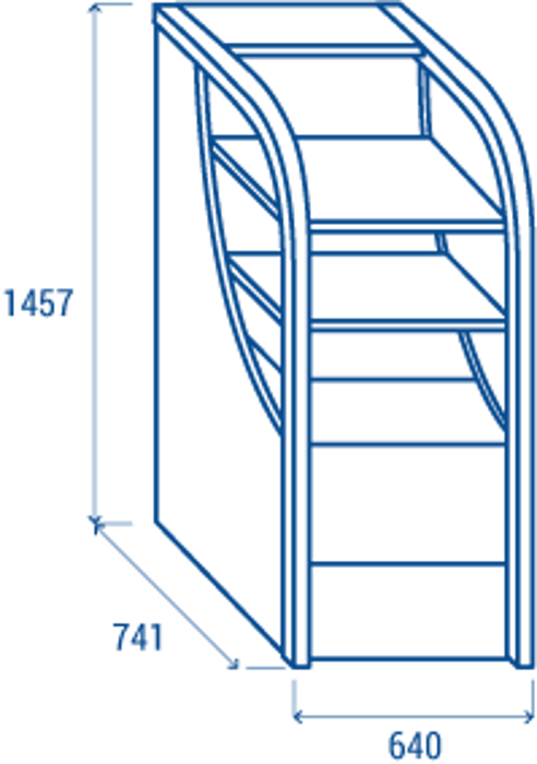 Хладилна витрина, стенна, вентилирана, различни цветове