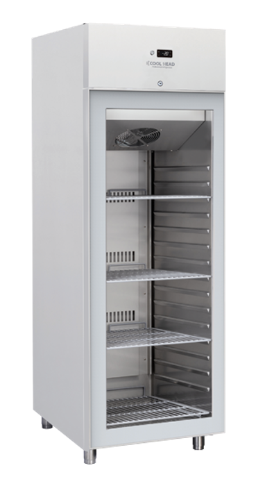 Среднотемпературен хладилен шкаф с 1 стъклена врата, GN 2/1, клас E, INOX - kuhnensko.com Среднотемпературен хладилен шкаф с 1 стъклена врата, GN 2/1, клас E, INOX