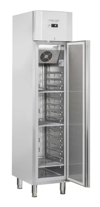 Среднотемпературен хладилен шкаф с 1 врата, GN 1/1, клас D, INOX - kuhnensko.com Среднотемпературен хладилен шкаф с 1 врата, GN 1/1, клас D, INOX