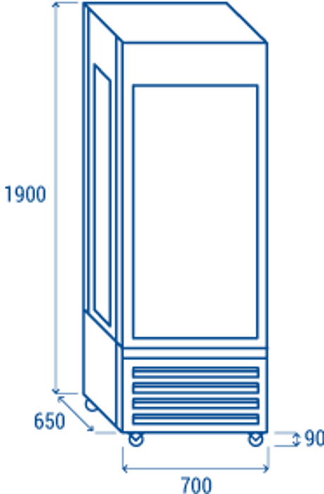 Хладилна витрина за вино с 1 врата, 440 л, черна, клас А
