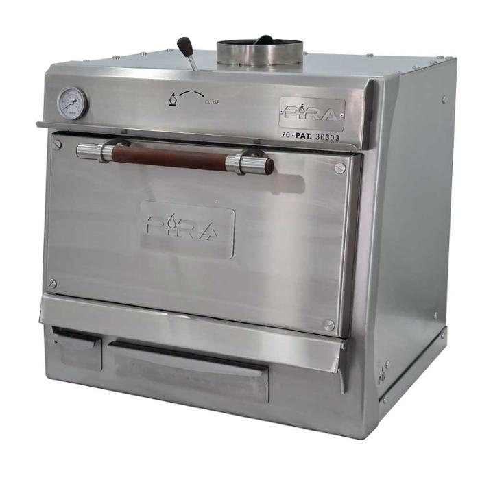 Фурна-барбекю на дървени въглища PIRA-70 SILVER SD, настолна - kuhnensko.com Фурна-барбекю на дървени въглища PIRA-70 SILVER SD, настолна