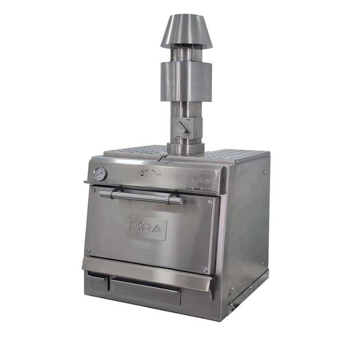 Фурна-барбекю на дървени въглища PIRA-70 XL SILVER SD, настолна