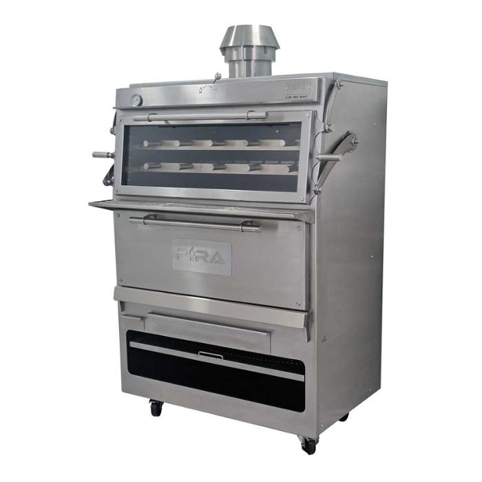 Фурна-барбекю на дървени въглища PIRA-120 D SILVER, свободно стояща - kuhnensko.com Фурна-барбекю на дървени въглища PIRA-120 D SILVER, свободно стояща