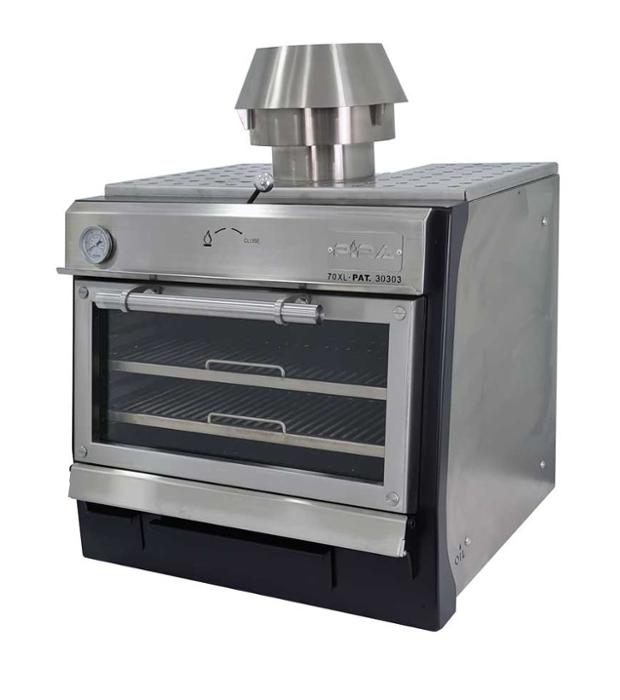 Фурна-барбекю на дървени въглища PIRA-70 XL LUX, настолна