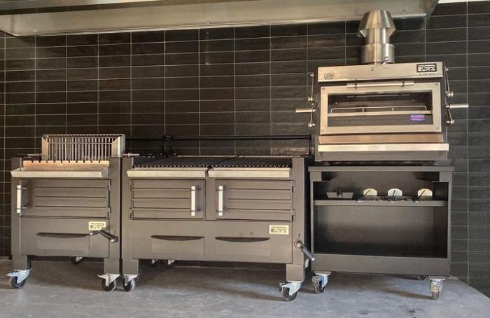 Грил на дървени въглища PIRA BBQ COMBI LUX 150, свободно стоящ