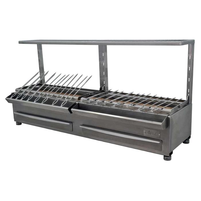 Грил на дървени въглища PIRA Robata ESP 160 SILVER BASIC, настолен - kuhnensko.com Грил на дървени въглища PIRA Robata ESP 160 SILVER BASIC, настолен