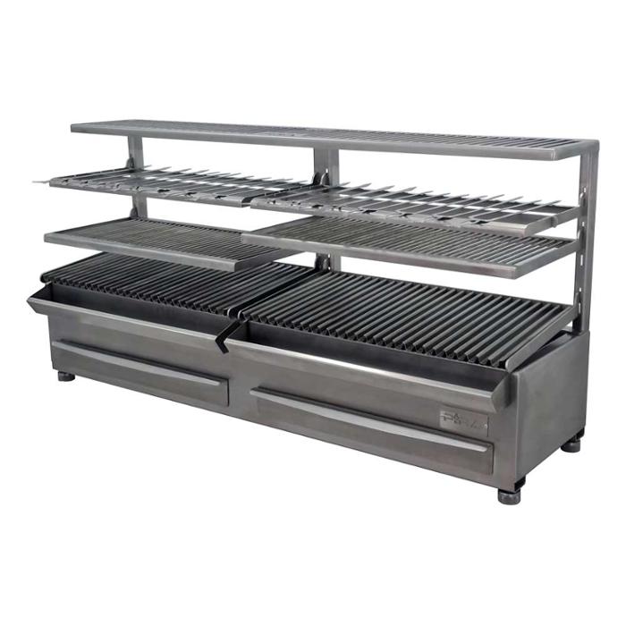 Грил на дървени въглища PIRA Robata ESP 160 SILVER BASIC, настолен