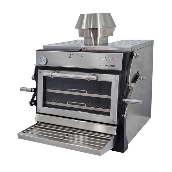 Фурна-барбекю на дървени въглища PIRA-70 XL LUX ED, настолна