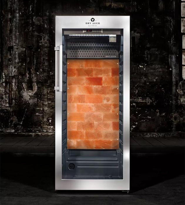 Хладилна витрина за сухо зреене, Premium S с LED Salt Wall, 100 кг, черна
