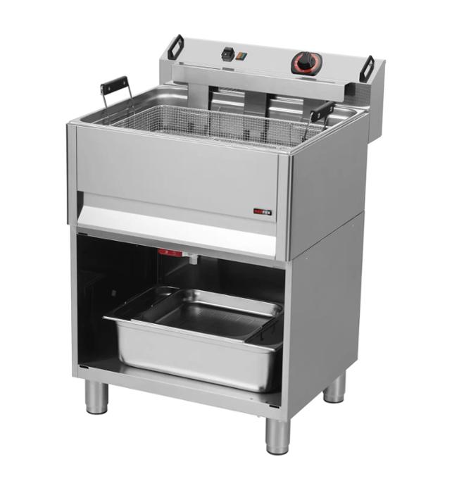 Електрически фритюрник с кранче за източване, върху основа, 30 л., 15 kW - kuhnensko.com Електрически фритюрник с кранче за източване, върху основа, 30 л., 15 kW