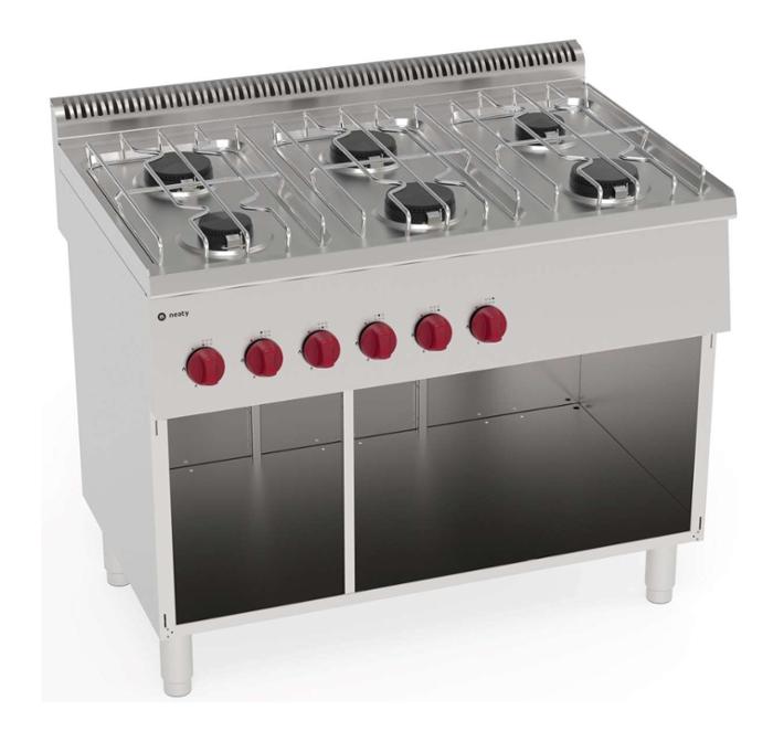 Котлон газов с 6 горелки 2 х 3,5 kW и 4 х 6 kW, свободно стоящ - kuhnensko.com Котлон газов с 6 горелки 2 х 3,5 kW и 4 х 6 kW, свободно стоящ