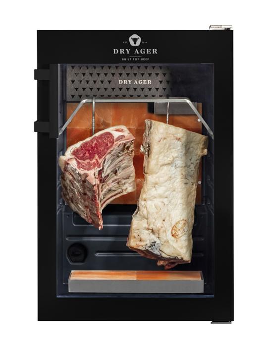 Хладилна витрина за сухо зреене, Premium S с LED Salt Wall, 20 кг, черна