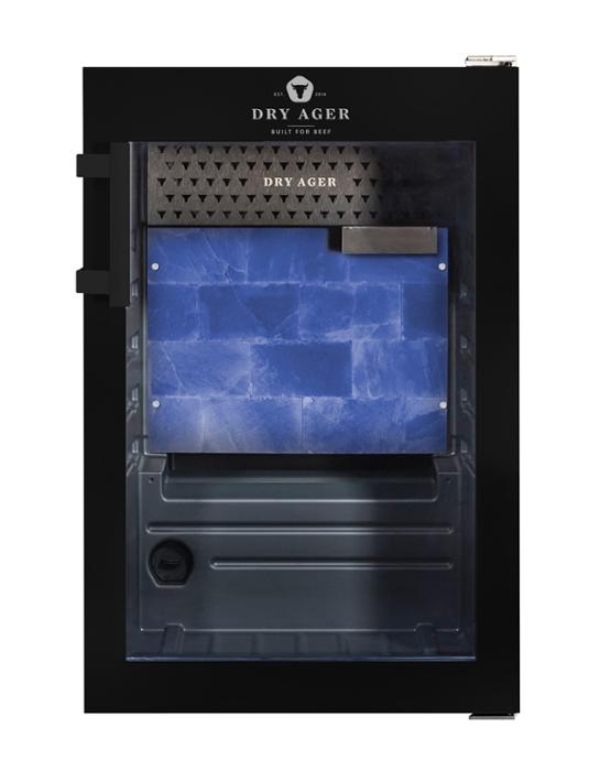 Хладилна витрина за сухо зреене, Premium S с LED Salt Wall, 20 кг, черна