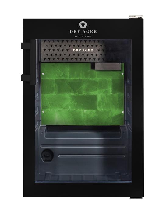 Хладилна витрина за сухо зреене, Premium S с LED Salt Wall, 20 кг, черна