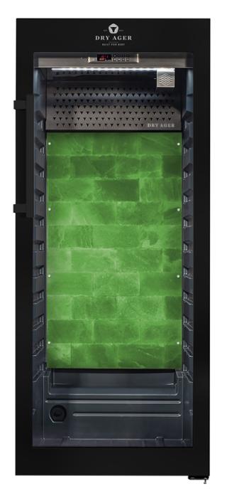 Хладилна витрина за сухо зреене, Premium S с LED Salt Wall, 100 кг, черна