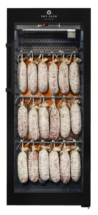 Хладилна витрина за сухо зреене, Premium S с LED Salt Wall, 100 кг, черна