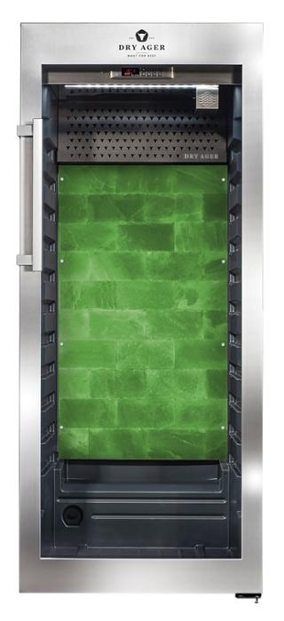 Хладилна витрина за сухо зреене, Premium S с LED Salt Wall, 100 кг, неръждаема - kuhnensko.com Хладилна витрина за сухо зреене, Premium S с LED Salt Wall, 100 кг, неръждаема