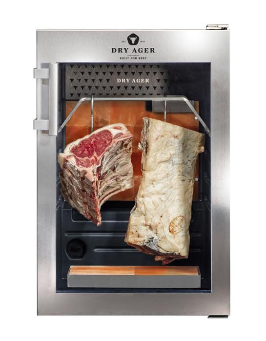 Хладилна витрина за сухо зреене, Premium S с LED Salt Wall, 20 кг, неръждаема - kuhnensko.com Хладилна витрина за сухо зреене, Premium S с LED Salt Wall, 20 кг, неръждаема