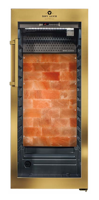 Хладилна витрина за сухо зреене, Premium S с LED Salt Wall, 100 кг, цвят по избор - kuhnensko.com Хладилна витрина за сухо зреене, Premium S с LED Salt Wall, 100 кг, цвят по избор