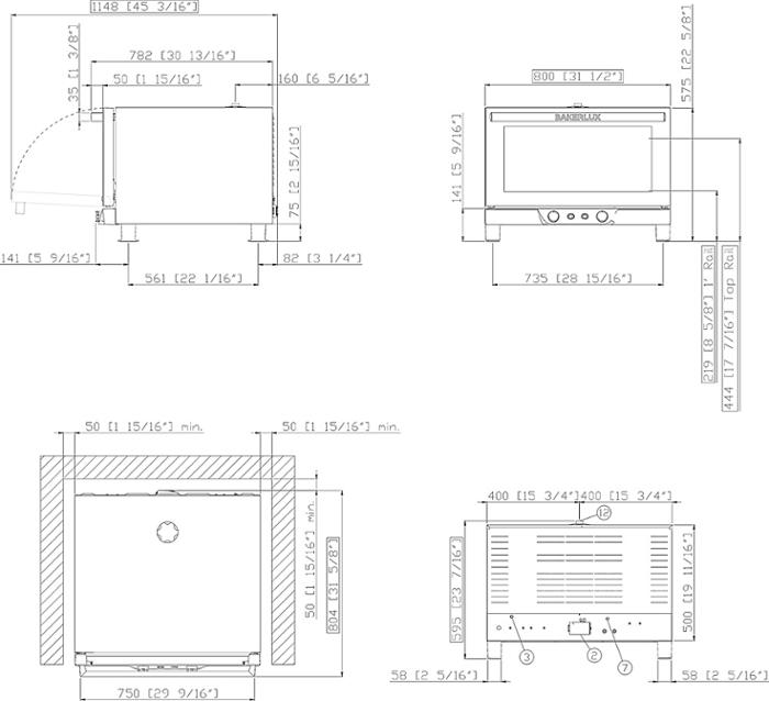 Конвектомат 4 нива 600х400 мм, BAKERLUX Classic Manual - kuhnensko.com Конвектомат 4 нива 600х400 мм, BAKERLUX Classic Manual