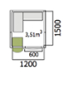  Хладилна стая среднотемпературна с обем 3,51 куб.м + агрегат