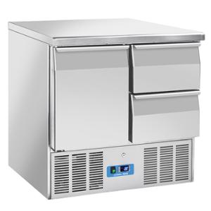 Среднотемпературна хладилна маса, с врата и чекмеджета