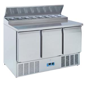 Хладилна маса с плот за подготовка на сандвичи с отвор с капацитет GN 8x1/6 и капак