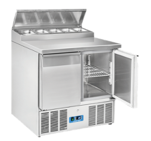 Хладилна маса с плот за подготовка на сандвичи с отвор с капацитет GN 5x1/6 и капак