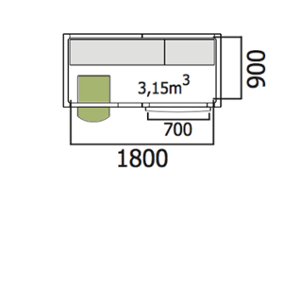  Хладилна стая нискотемпературна с обем 3,15 куб.м + агрегат