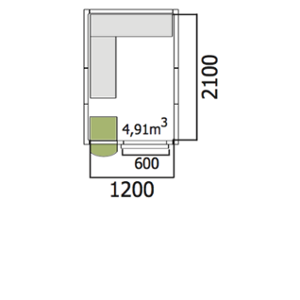  Хладилна стая нискотемпературна с обем 4,91 куб.м + агрегат
