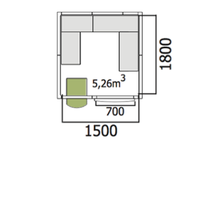  Хладилна стая нискотемпературна с обем 5,26 куб.м + агрегат