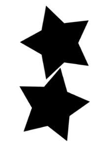 Табло за стена силует с формата на звезди STARS 