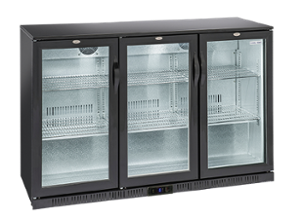 Подбарова хладилна витрина с 3 отваряеми стъклени врати, H=900 мм, клас D