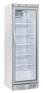 Хладилни витрини за напитки, 350 л, с или без рекламен панел, бели