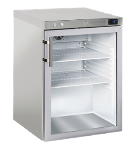 Хладилен шкаф, нискотемпературен за чаши с 1 стъклена врата, 141 л