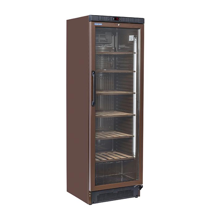 Хладилна витрина за вино, 358 л, кафява, клас D - kuhnensko.com Хладилна витрина за вино, 358 л, кафява, клас D