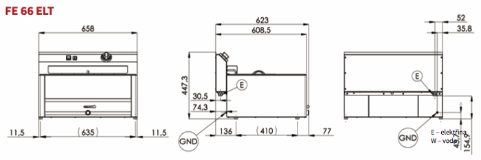 Електрически фритюрник с вана 16 л, различен брой кошници - kuhnensko.com Електрически фритюрник с вана 16 л, различен брой кошници