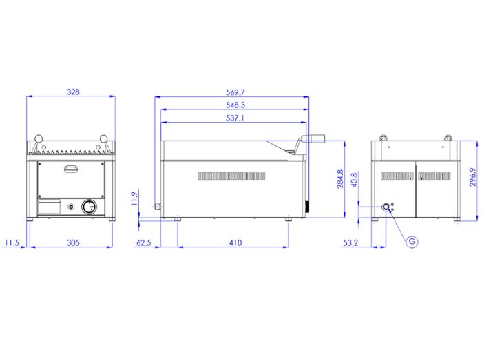 Газова скара с вулканични камъни, 4 kW - kuhnensko.com Газова скара с вулканични камъни, 4 kW