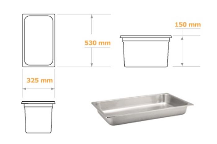 Съд по гастронорм GN 1/1-150 - kuhnensko.com Съд по гастронорм GN 1/1-150