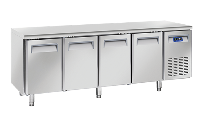 Среднотемпературна хладилна маса с 4 врати, GN 1/1 съвместима - kuhnensko.com Среднотемпературна хладилна маса с 4 врати, GN 1/1 съвместима