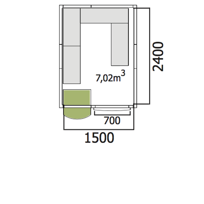 Хладилна стая среднотемпературна с обем 7,02 куб.м + агрегат - kuhnensko.com Хладилна стая среднотемпературна с обем 7,02 куб.м + агрегат