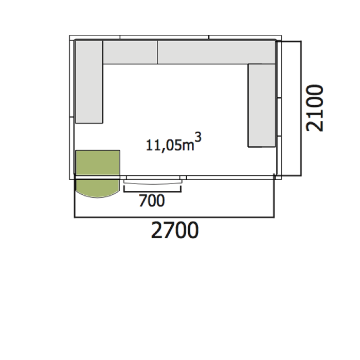 Хладилна стая среднотемпературна с обем 11,05 куб.м + агрегат и рафтове - kuhnensko.com Хладилна стая среднотемпературна с обем 11,05 куб.м + агрегат и рафтове