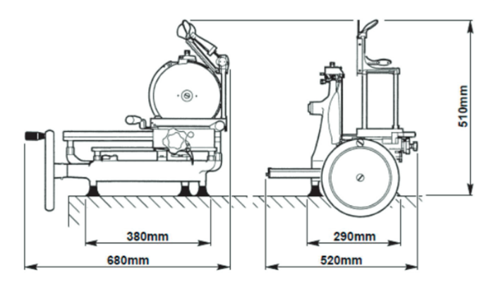 Ръчна колбасорезачка с кормило тип маргаритка - kuhnensko.com Ръчна колбасорезачка с кормило тип маргаритка