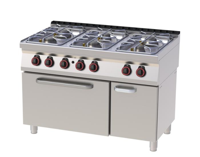 Печки с шест горелки, различен тип фурна GN 2/1, 2x4,5+4x7,5 kW - kuhnensko.com Печки с шест горелки, различен тип фурна GN 2/1, 2x4,5+4x7,5 kW