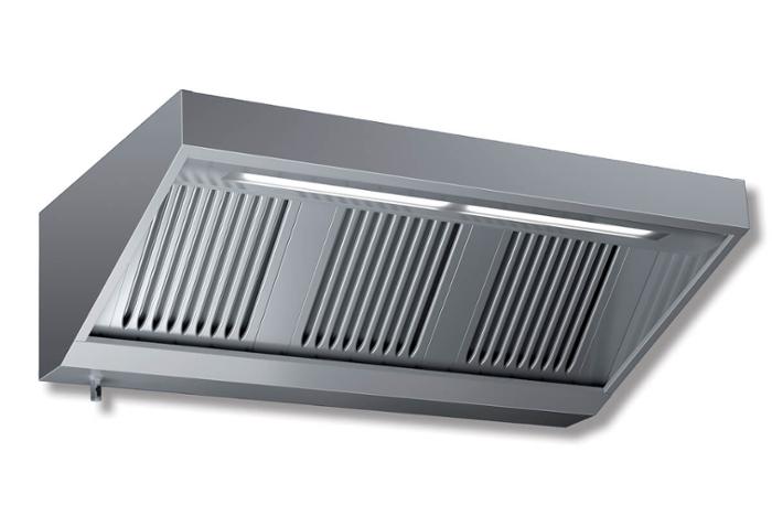 Аспираторен чадър стенен с мотор и луминисцентно осветление, ширина 2000 мм. - kuhnensko.com Аспираторен чадър стенен с мотор и луминисцентно осветление, ширина 2000 мм.